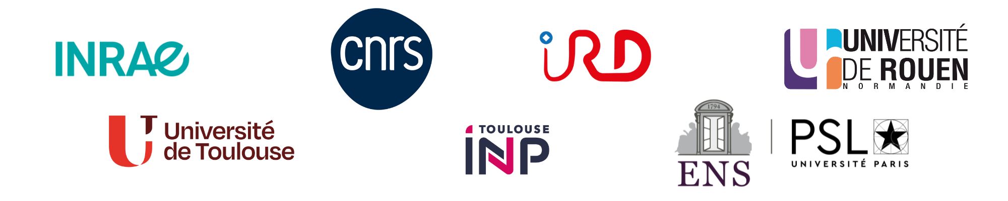 INRAE, CNRS, IRD, Universit&eacute; de Rouen, Universit&eacute; de Toulouse, INP Toulouse, ENS-PSL