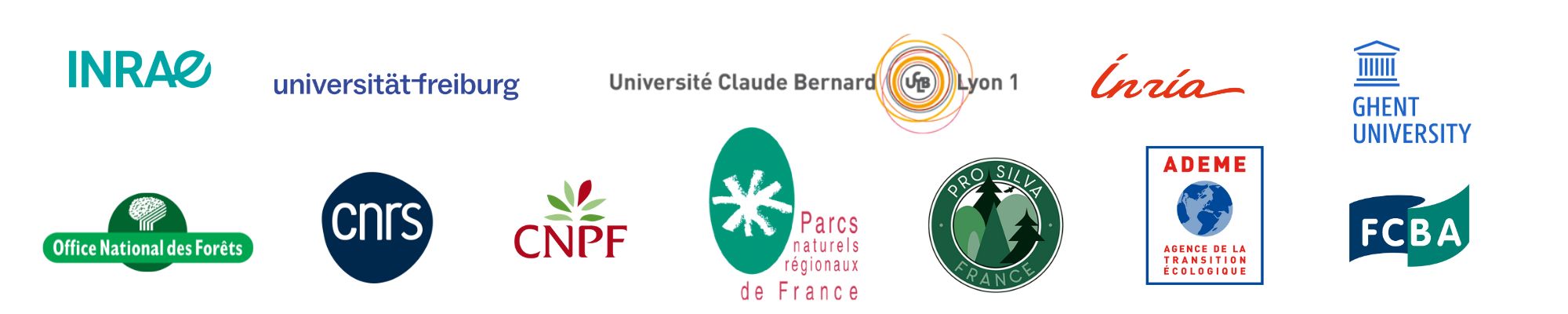INRAE, Universit&eacute; de Freiburg, Universit&eacute; Claude Bernard Lyon 1, Inria, Ghent University, ONF, CNRS, CNPF, F&eacute;d&eacute;ration des Parcs naturels r&eacute;gionaux, Pro Silva France, ADEME, FCBA