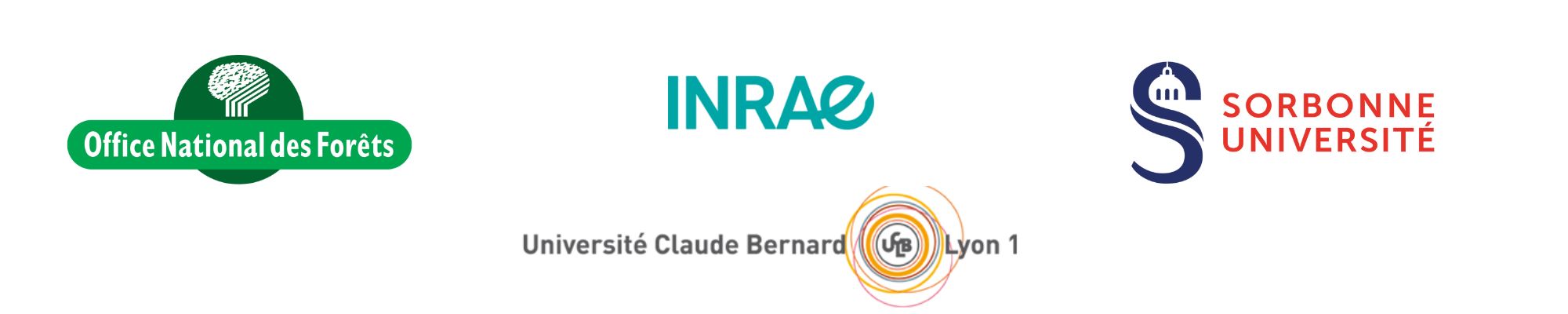 INRAE&nbsp;| Office National de For&ecirc;ts | Sorbonne Universit&eacute; | Universit&eacute; Claude Bernard Lyon 1