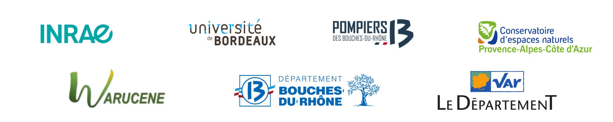 INRAE, Universit&eacute; de Bordeaux, Pompiers des Bouches-du-Rh&ocirc;ne, CEN-PACA, Warucene, D&eacute;partement des Bouches-du-Rh&ocirc;ne, D&eacute;partement du Var